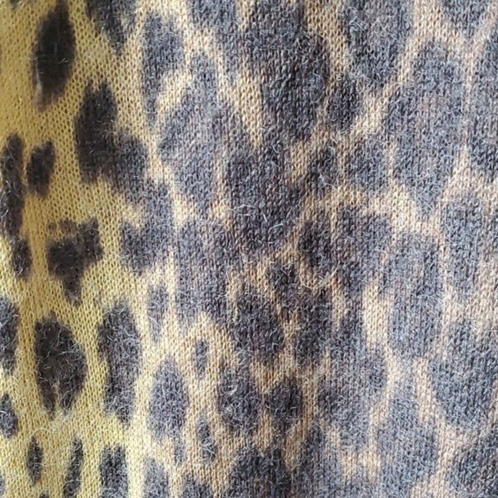 J. CREW LEOPARD WOOL SWEATER DRESS ANIMAL PRINT SIZE SMALL MOBWIFE COSTUME - Picture 2 of 12
